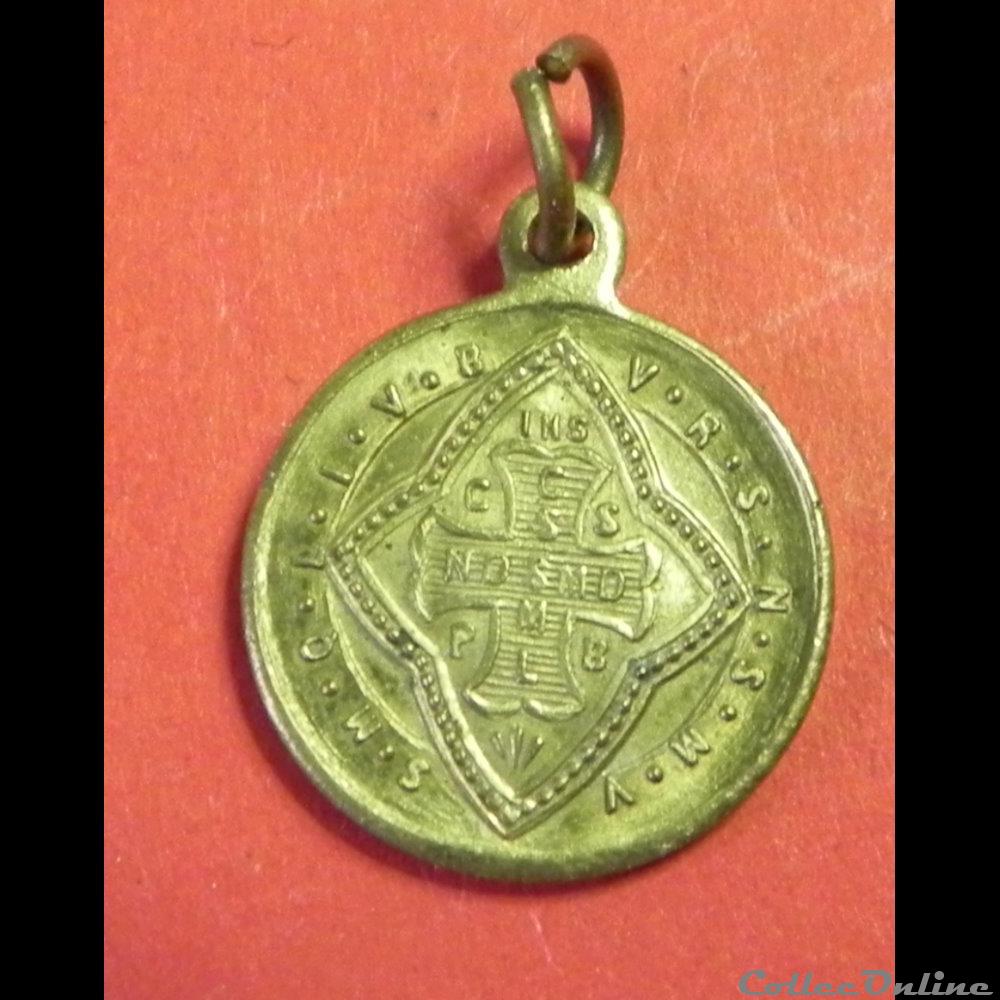 religieuse mandat territoriaux la medaille de saint benoit 19eme s