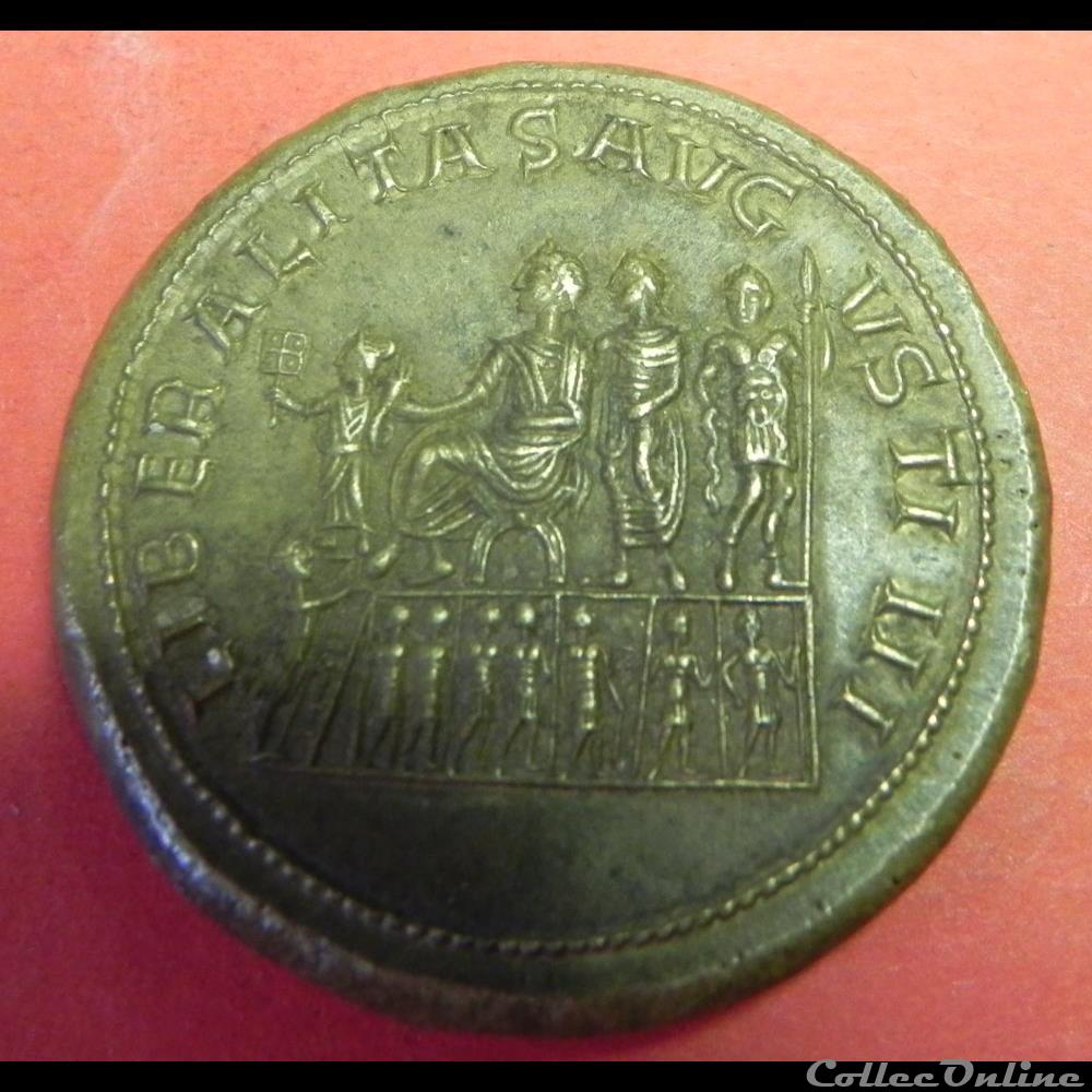 Gordien III faux médaillon ou double sesterce 5 monnaie antique romaine gordien iii faux medaillon ou double sesterce