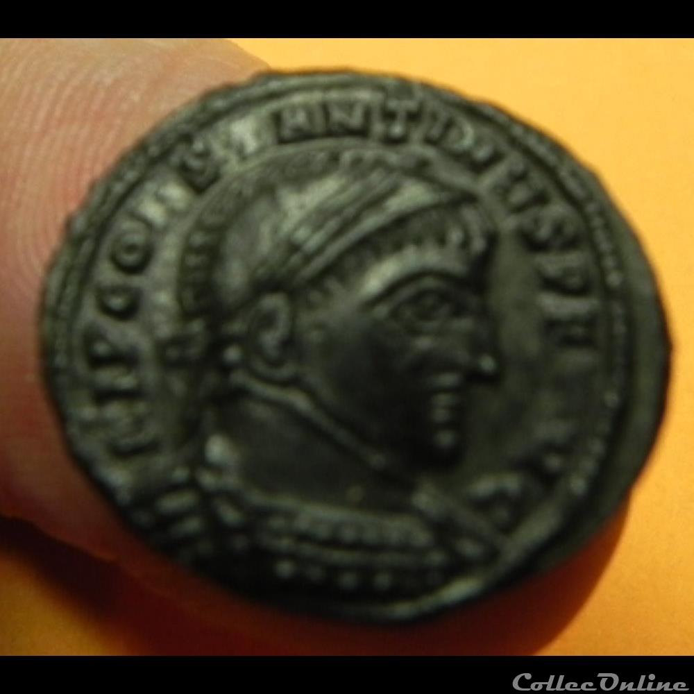 constantin I ASIS VICTORIAE LAETAE PRINC PERP/ VOT 4 monnaie antique romaine constantin i asis victoriae laetae princ perp vot