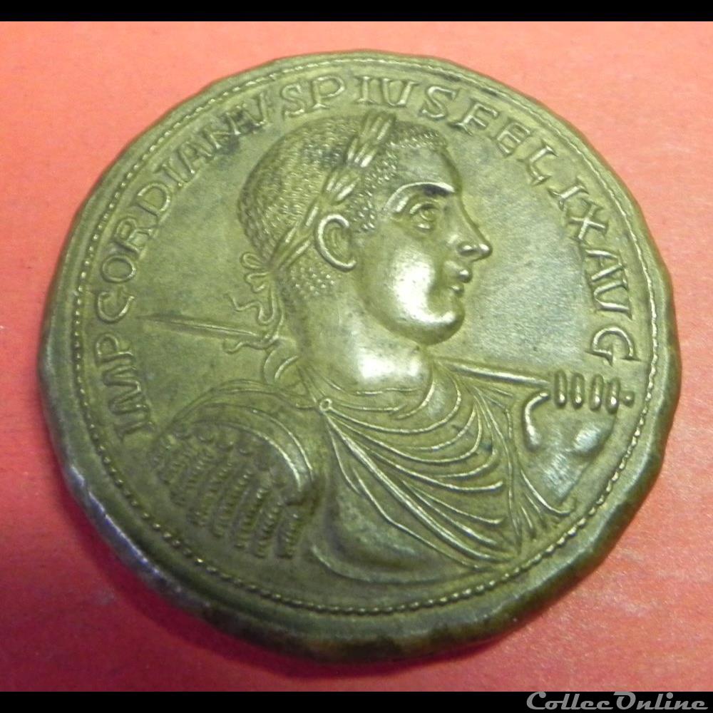 Gordien III faux médaillon ou double sesterce monnaie antique romaine gordien iii faux medaillon ou double sesterce