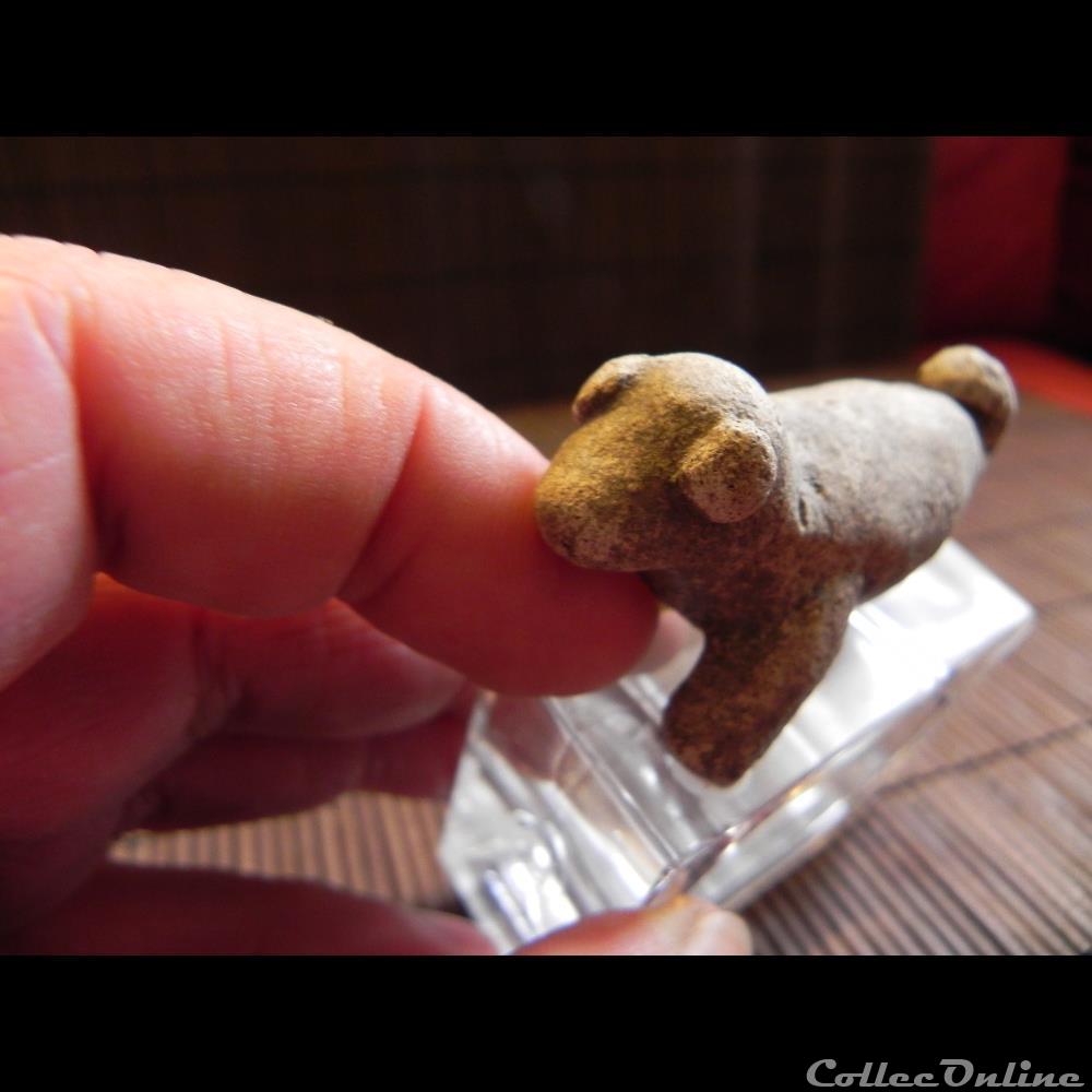 art antiquite archeologie amerique animal chien terre cuite