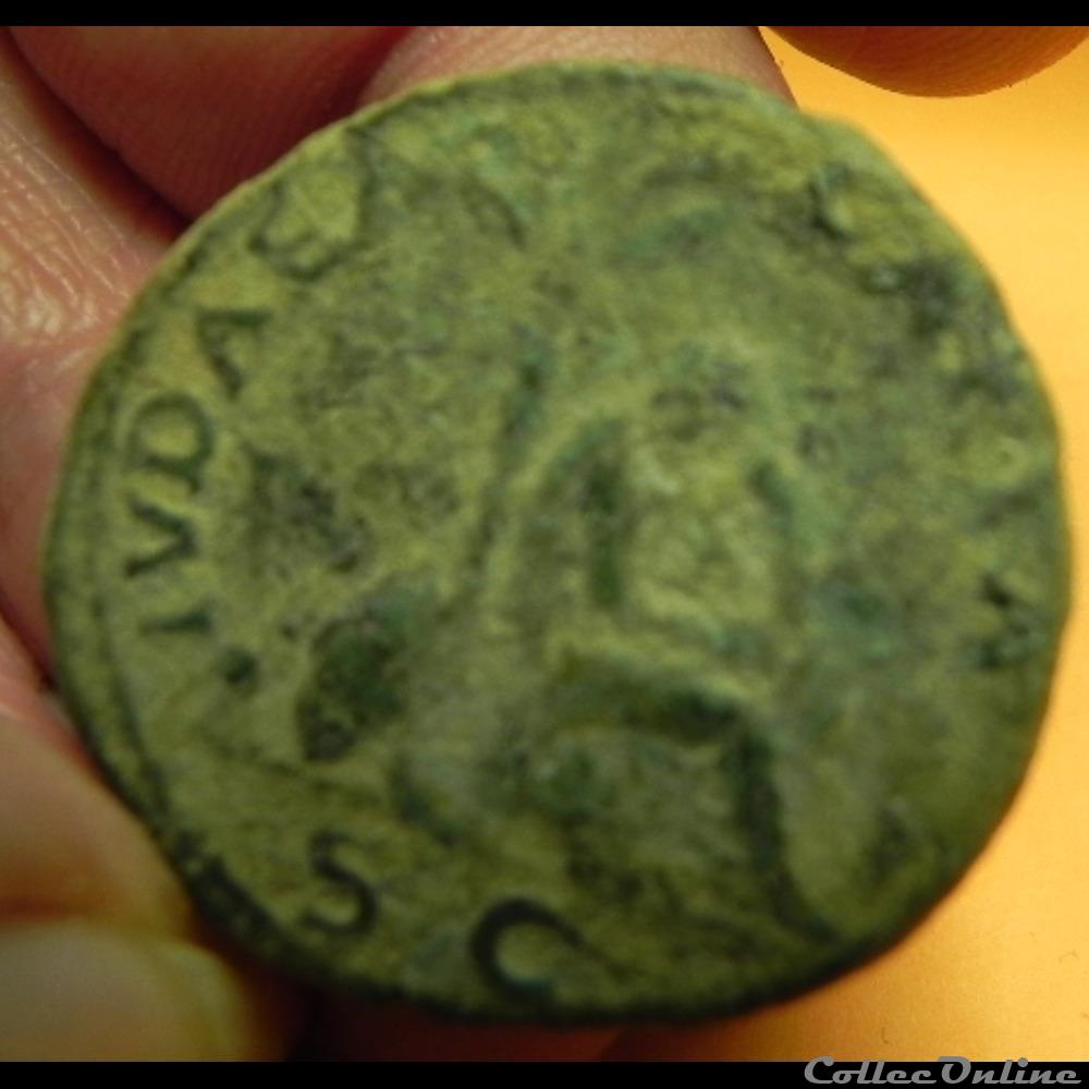 Vespasien JUDAEA CAPTA Dupondius Judée cative 3 monnaie antique av jc romaine republicaine imperiale vespasien judaea capta dupondius judee cative