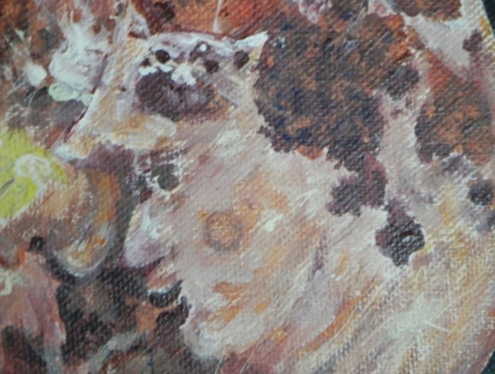 lune peinture acrylique sur toile : visages et animaux . 3 art antiquites peintures dessins lune peinture acrylique sur toile visages et animaux
