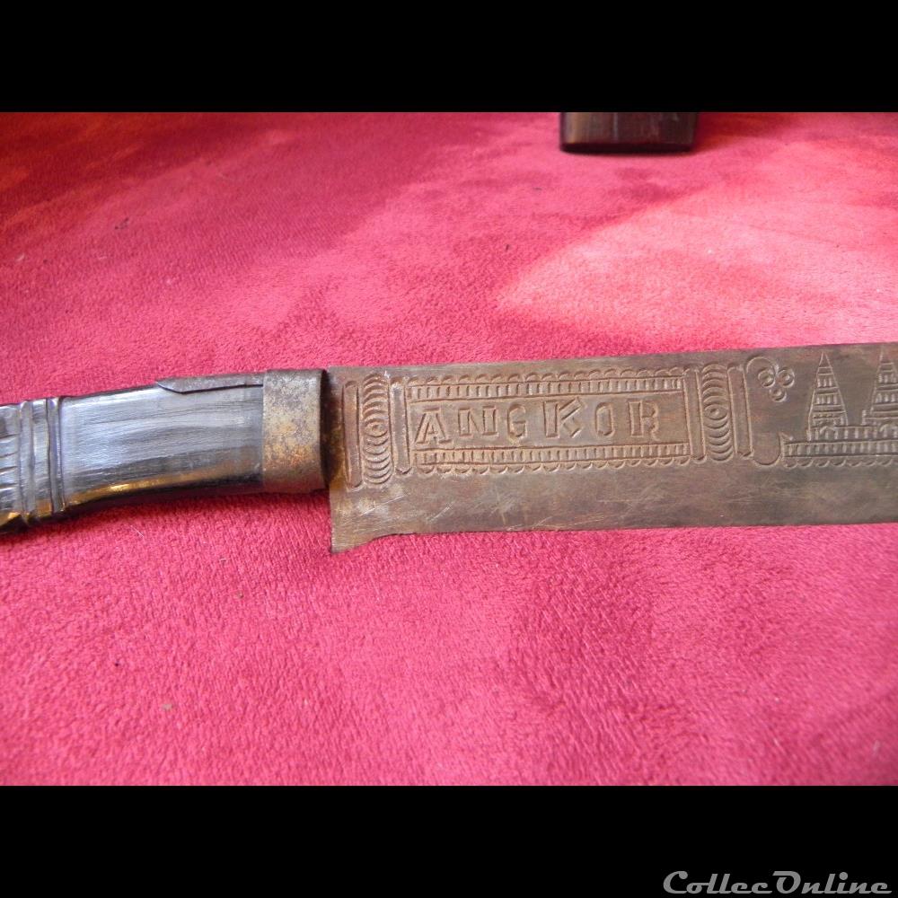 militarium arme blanch mandat territoriaux couteau indochine khmer angkor