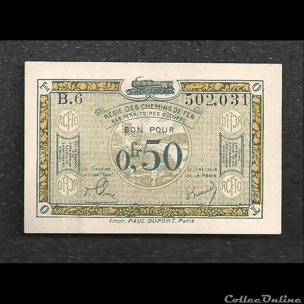 billet france diver 0 50 franc regie des chemins de fer
