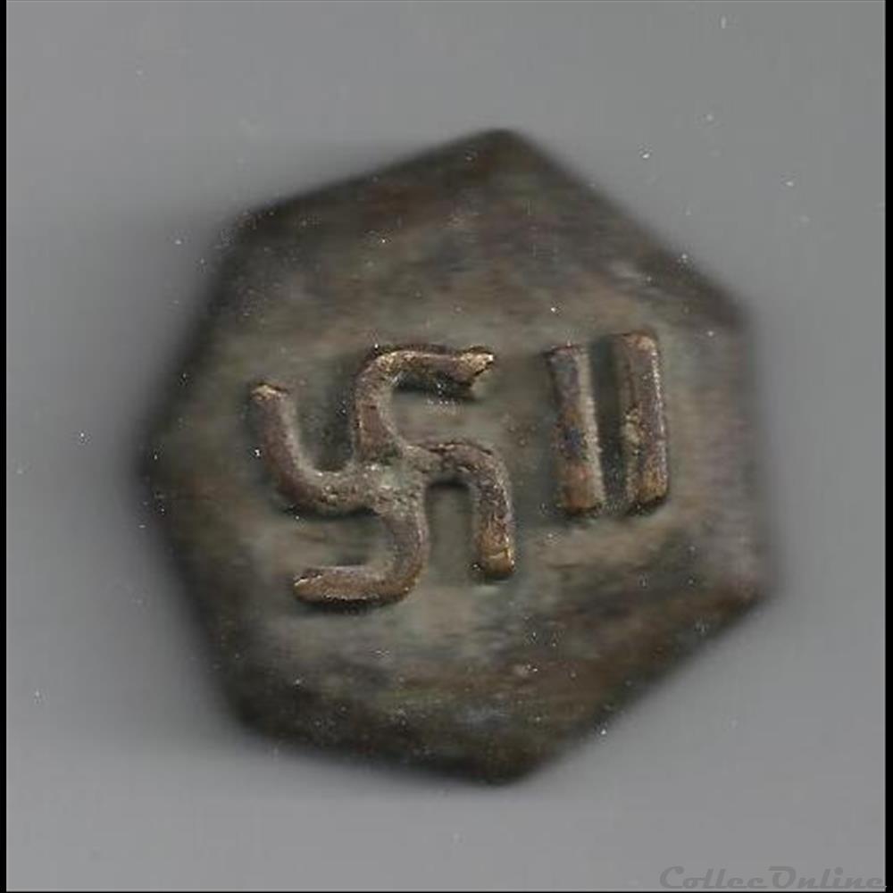 poids a or heptagonal au motif svastika