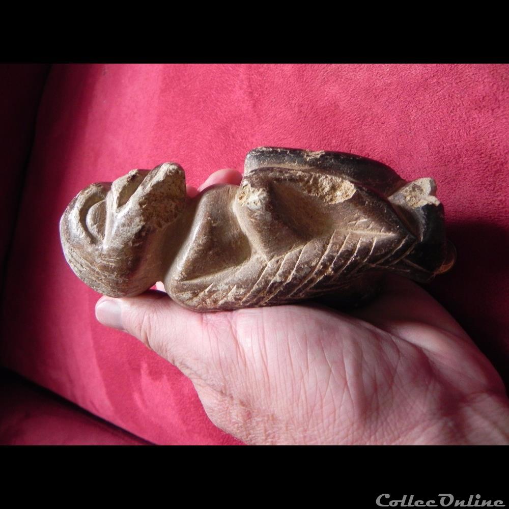 art antiquite africain statuette kissi pierre de lard steatite sierra leone
