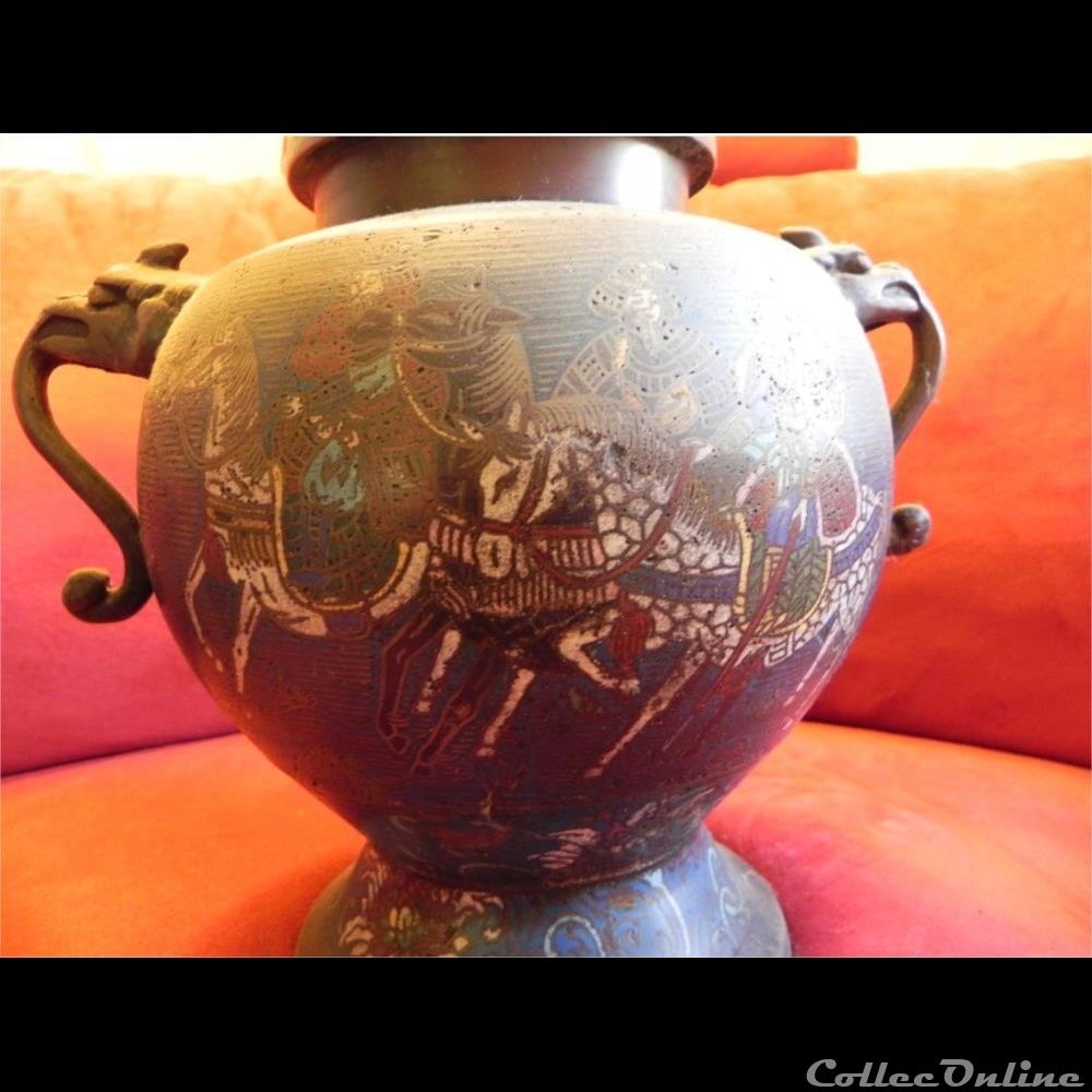 art antiquite asiatique amerique brule parfums email bronze cloisonne