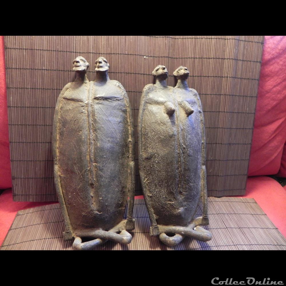 poids à or de chefferie paire de couples d'ancêtres jumeaux DOGON europe poids a or de chefferie paire de couples ancetres jumeaux dogon