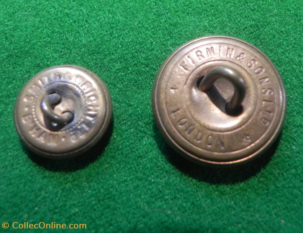 2 boutons officier état major anglais 2éme guerre. vetements accessoires militaires 2 boutons officier etat major anglais 2eme guerre
