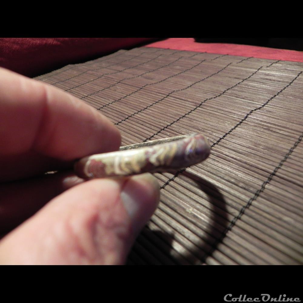 petit bracelet pâte de verre blanc/jaune et rouge Gernanie 2 art antiquite archeologie europe petit bracelet pate de verre blanc jaune et rouge gernanie