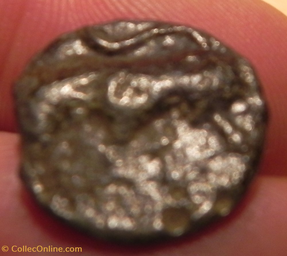 monnaies antiques celtes potin turons a la tete diabolique monnaie inspiration lunaire