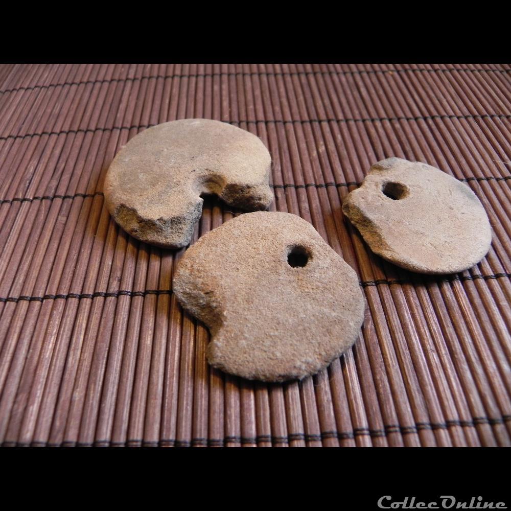 art antiquite archeologie amerique perles de terre cuite