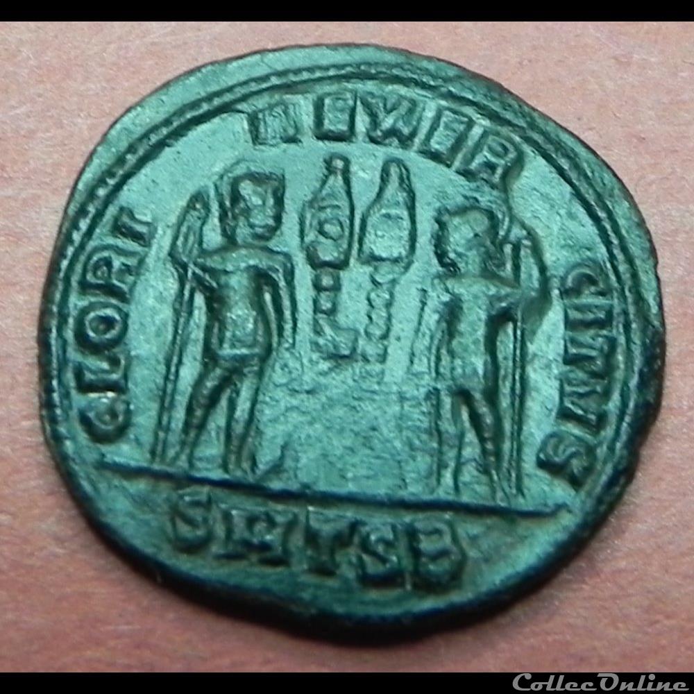 Constantin II Gloria Exercitus 2 monnaie antique romaine constantin ii gloria exercitus