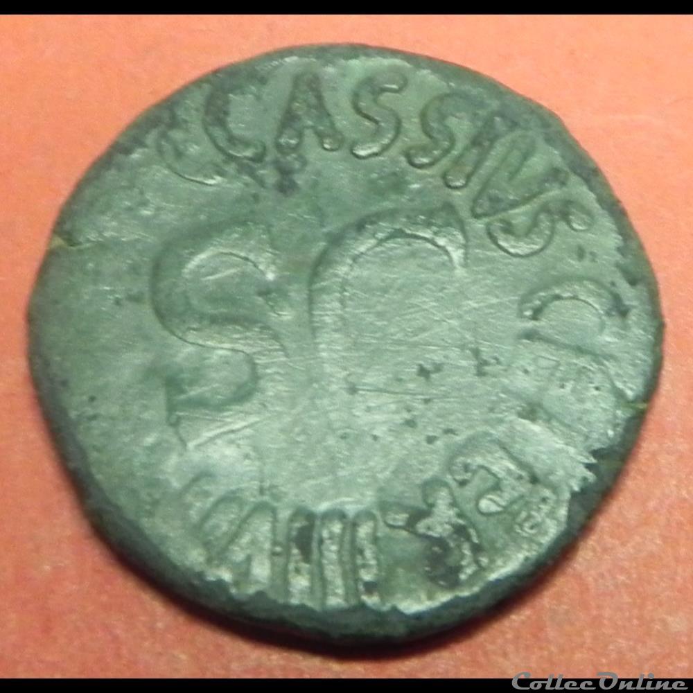 monnaie antique romaine auguste as cassius