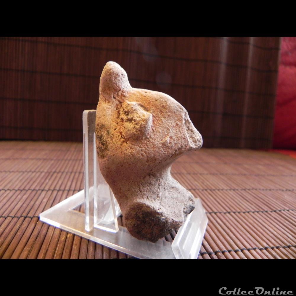 fragment de divinité , TERRE CUITE art antiquite archeologie amerique fragment de divinite terre cuite