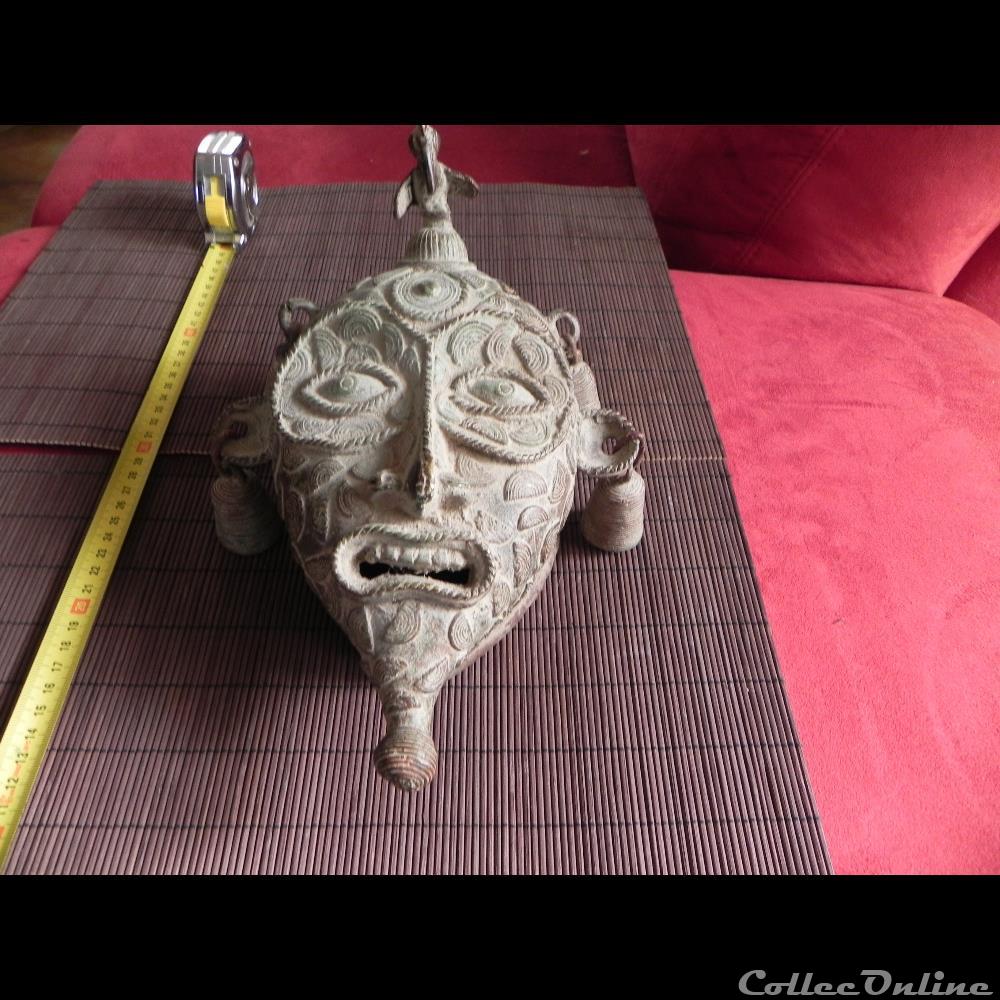 masque de bronze Akan 4 art antiquite africain masque de bronze akan