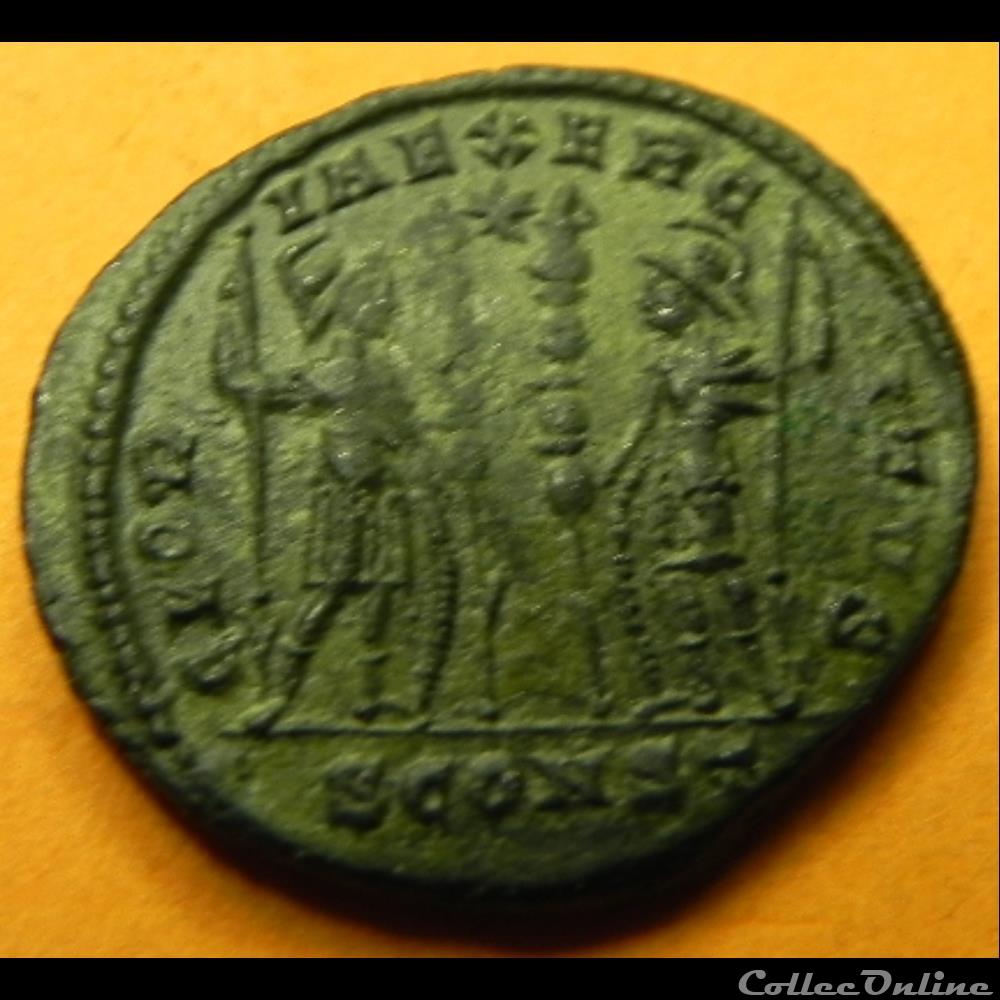 constantin II GLORIA EXERCITVS CAESS Constantinople 330/335 3 monnaie antique romaine constantin ii gloria exercitvs caess constantinople 330 335