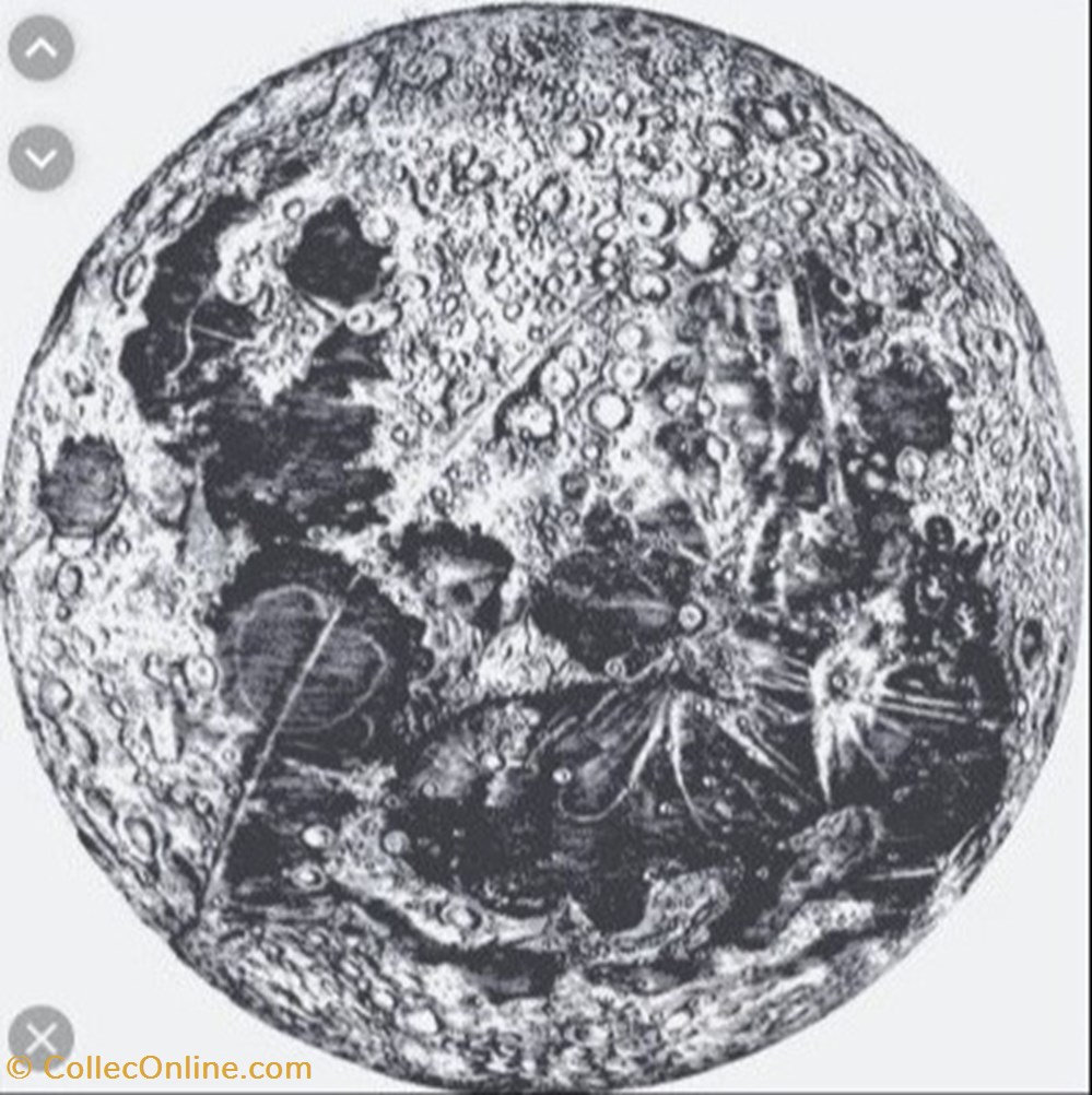carte lunaire de Cassini XVII siècle peinture acrylique gravure laser . 2 antiquites peintures dessins carte lunaire de cassini xvii siecle peinture acrylique gravure laser