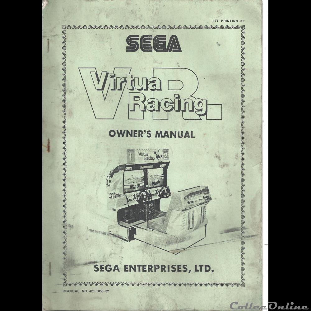 jeux jouet de bar flipper arcade mandat territoriaux manuel virtua racing sega