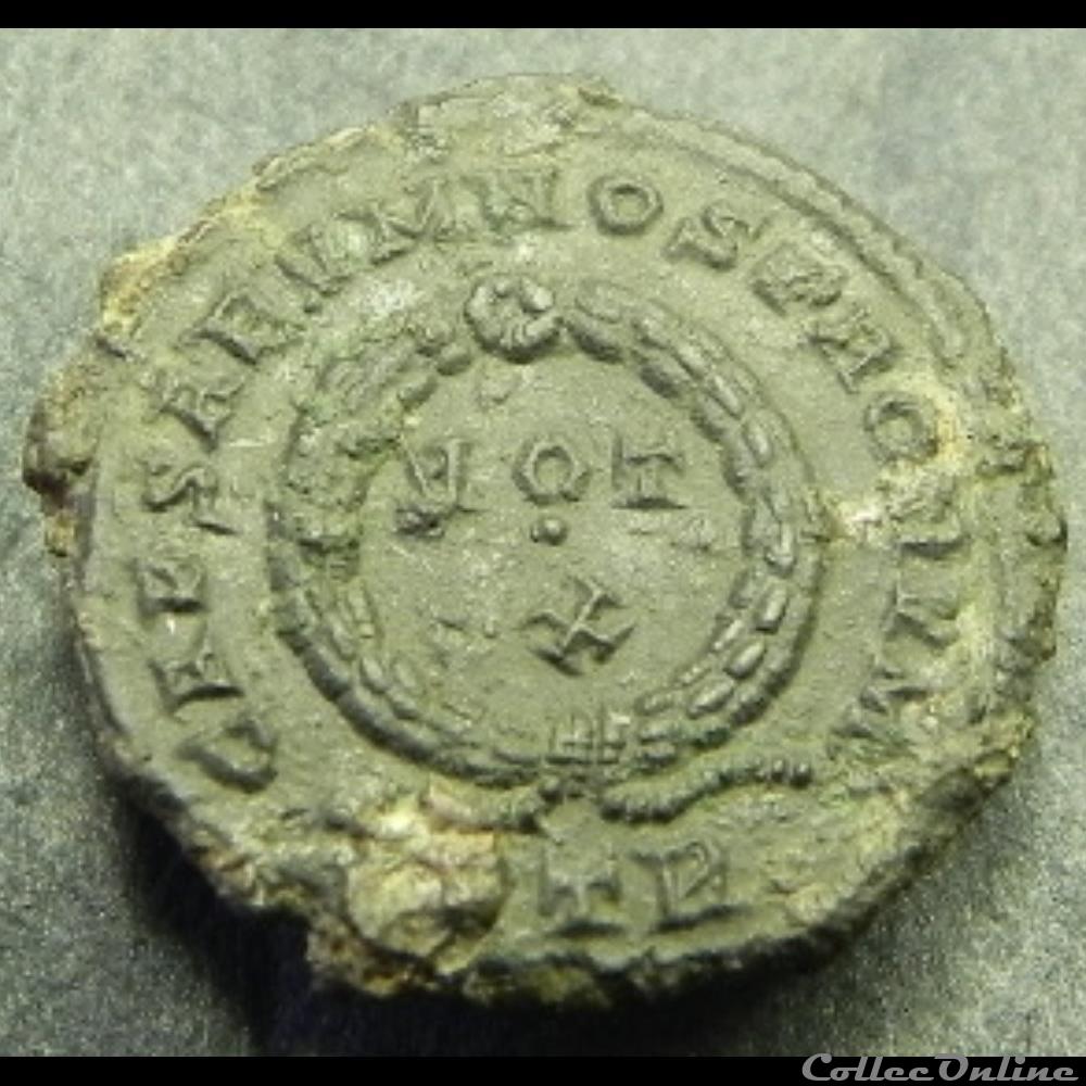 Constantin II CAESARVM NOSTRORVM, VOT Trèves CONSTANTINUS nummus 5 monnaie antique romaine constantin ii caesarvm nostrorvm vot treves constantinus nummus