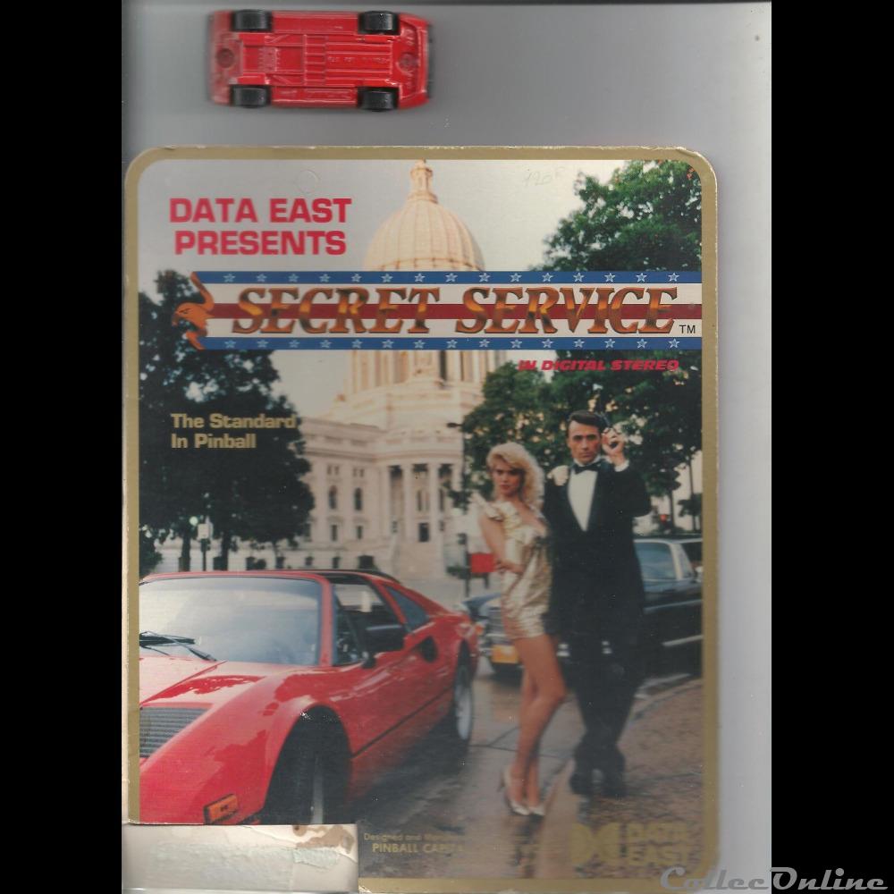 petite voiture FERRARI 308 gtb MATCHBOX 1981 pub FLIPPER DATA EAST SECRET SERVICE 3 jeux jouet de bar arcade petite voiture ferrari 308 gtb matchbox 1981 pub flipper data east secret service