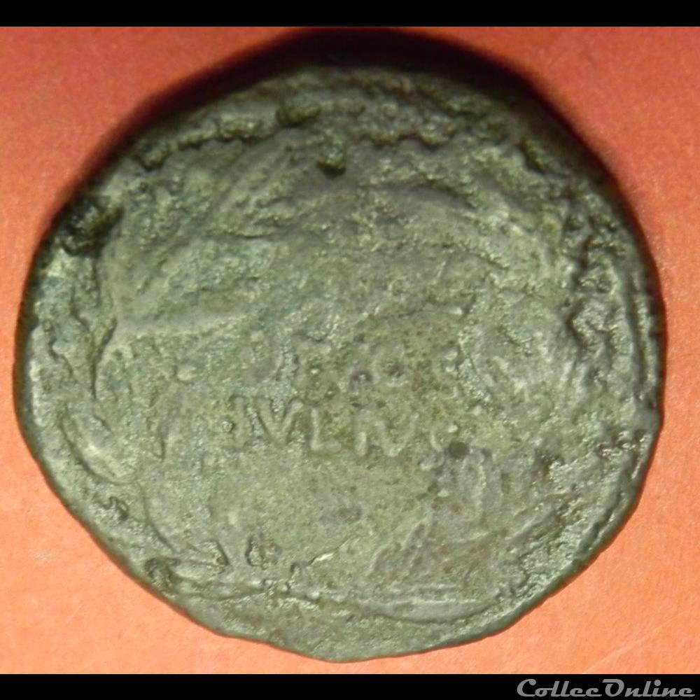 JULES CESARD & OCTAVE dupondius 4 monnaie antique romaine jules cesard octave dupondius