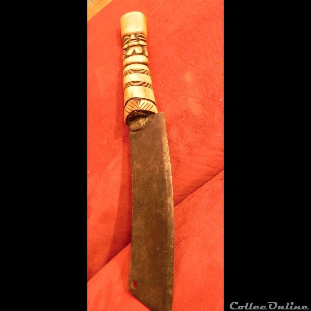 COUTEAU BAMOUN Afrique de l'ouest militarium arme blanch mandat territoriaux couteau bamoun afrique de ouest
