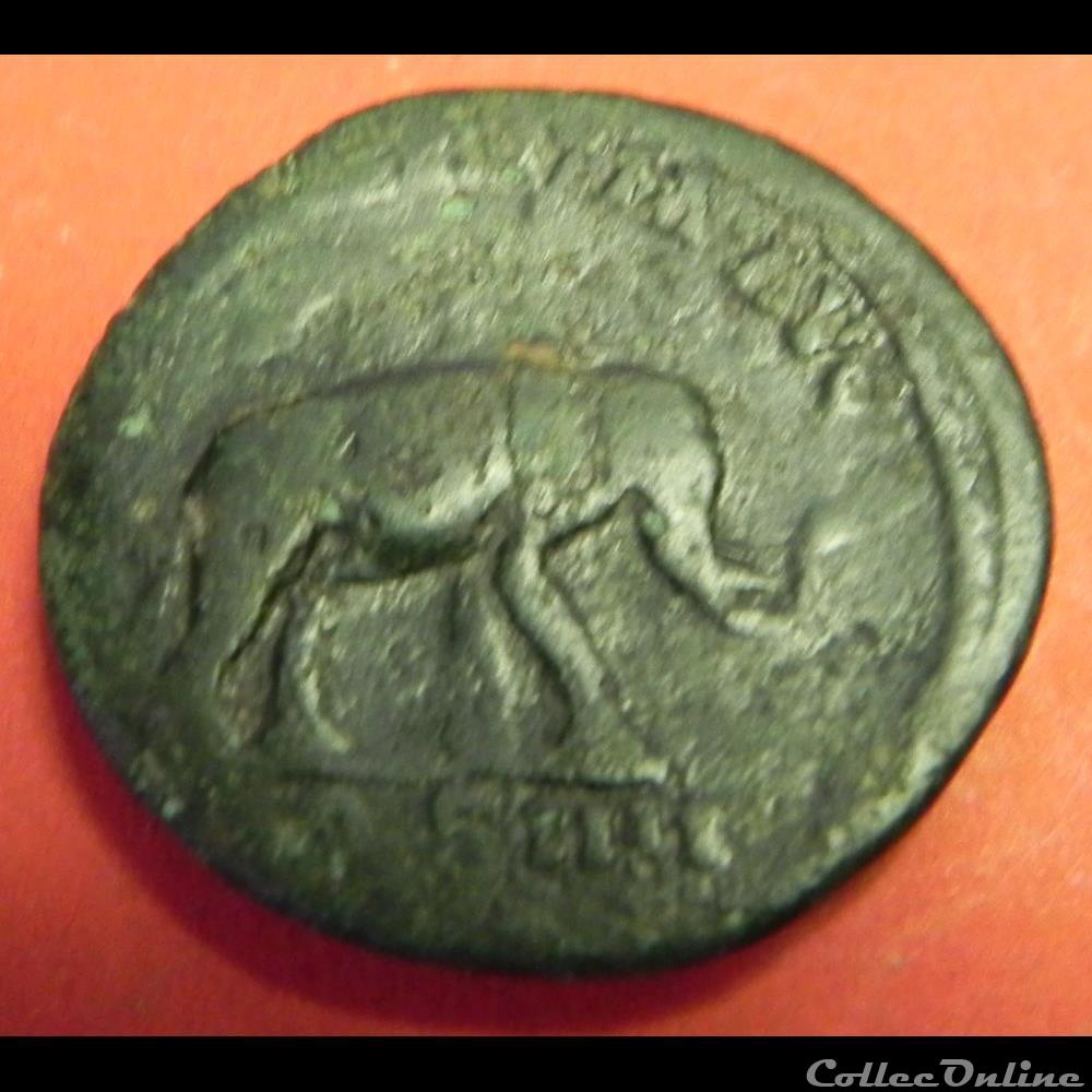 Antoninus Pius AS éléphan COSIIII 2 monnaie antique romaine antoninus pius as elephan cosiiii
