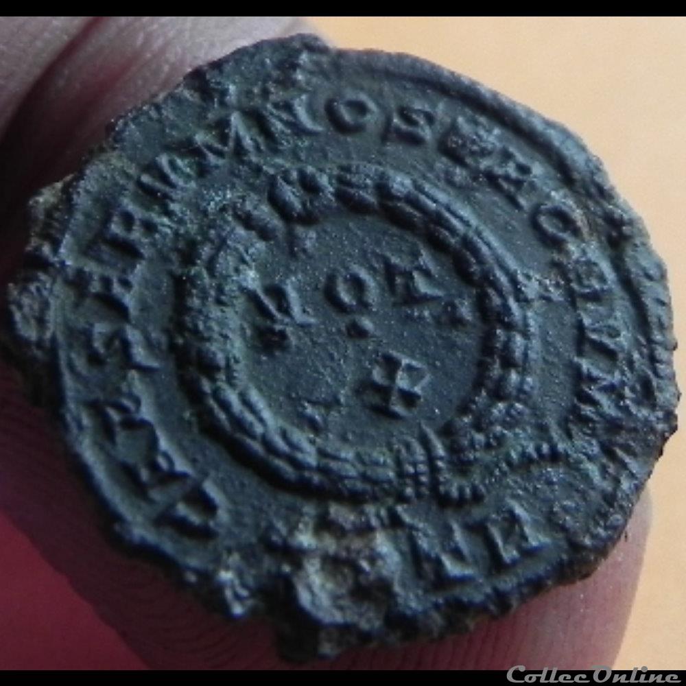 Constantin II CAESARVM NOSTRORVM, VOT Trèves CONSTANTINUS nummus 3 monnaie antique romaine constantin ii caesarvm nostrorvm vot treves constantinus nummus