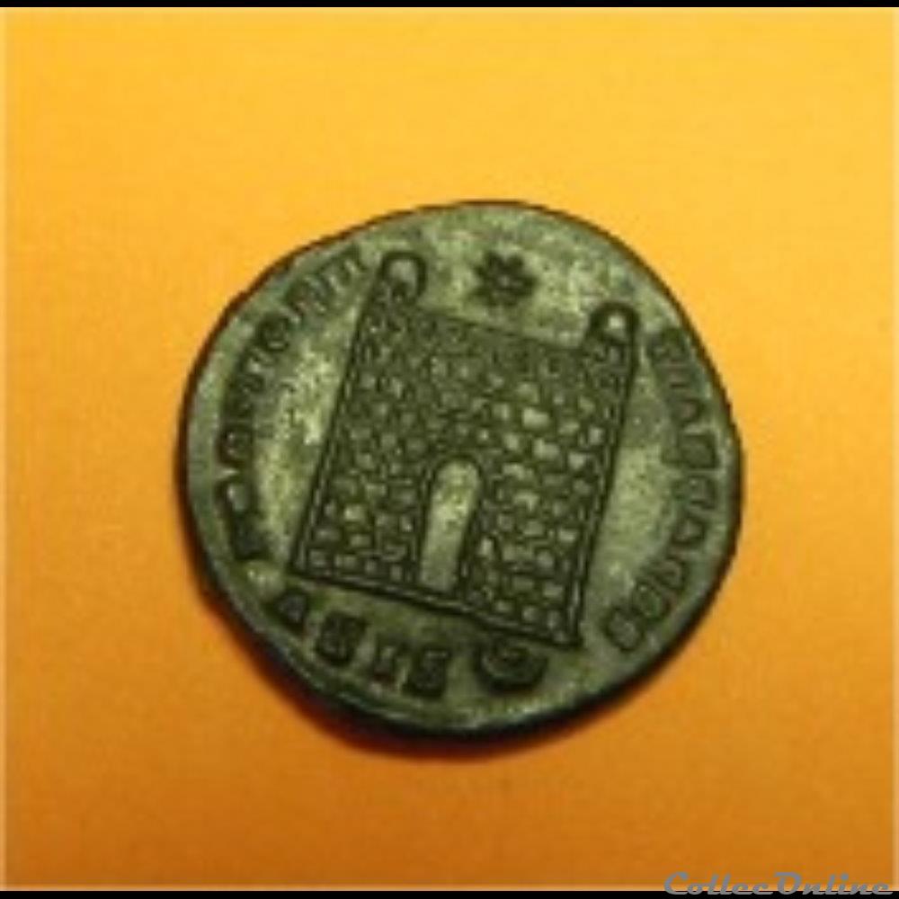 CONSTANTINUS ASIS 328/329 porte camp 2 monnaie antique romaine constantinus asis 328 329 porte camp