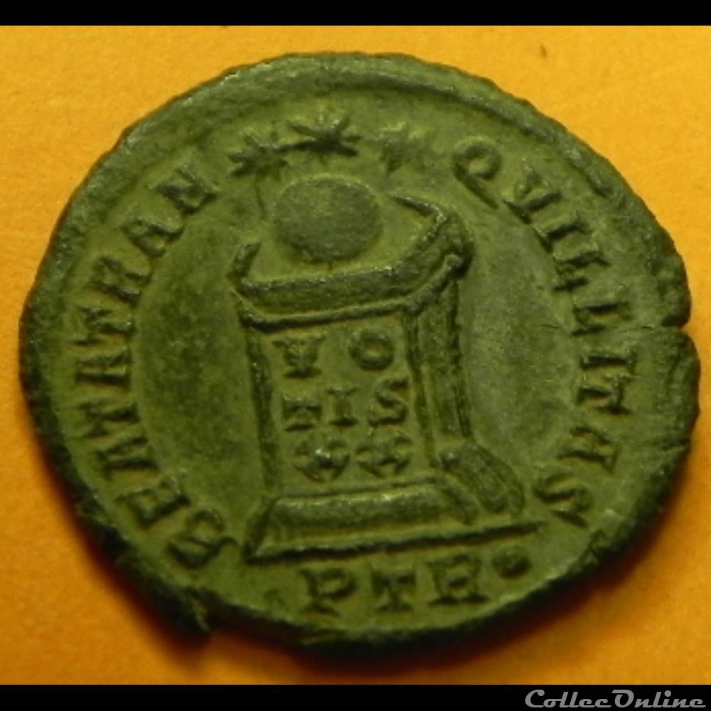 CONSTANTIN BEATA TRAN-QVILLITAS PTR 3 monnaie antique romaine constantin beata tran qvillitas ptr