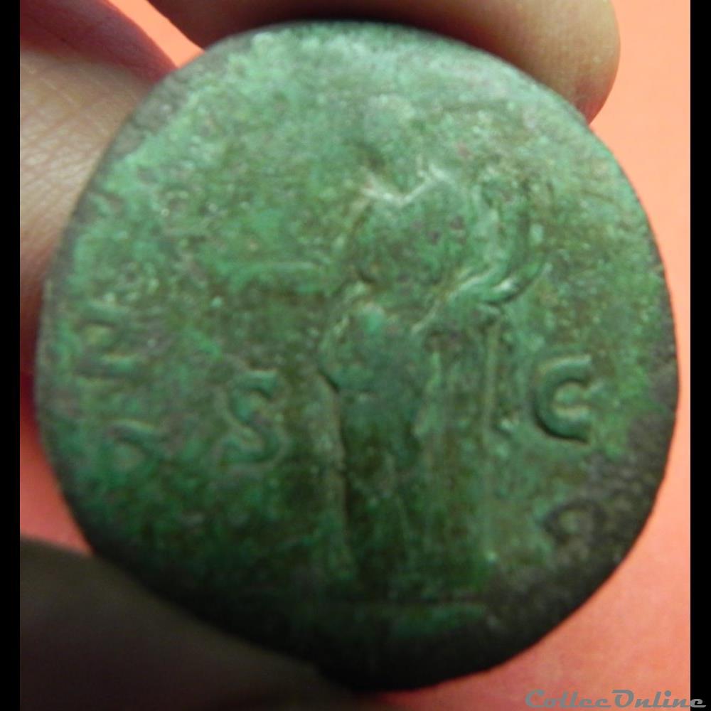 sesterce Sabina concordia Sabine, RIC² 2584 4 monnaies antiquite av jc ap romaines republicaines imperiales sesterce sabina concordia sabine ric 2584