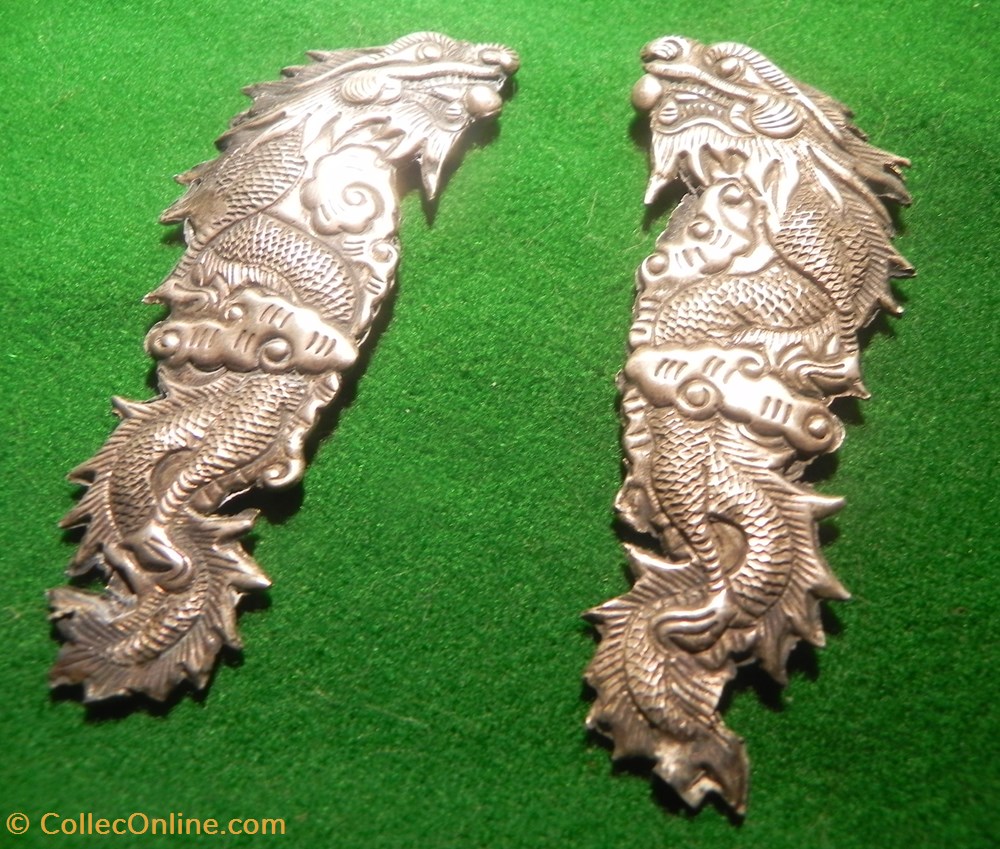 art antiquites asiatique dragons argent