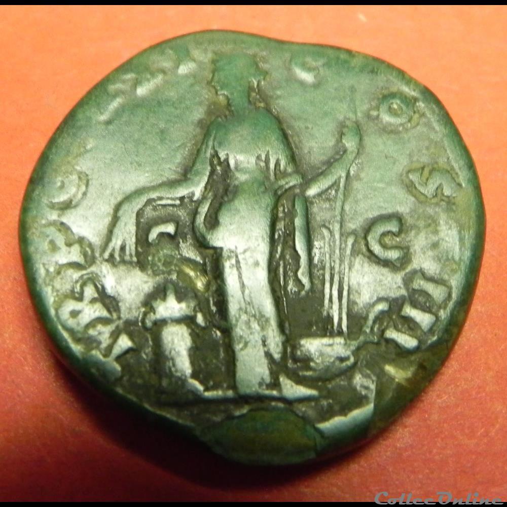 sesterce Antonin le Pieux romaine 3 monnaie antique sesterce antonin le pieux romaine