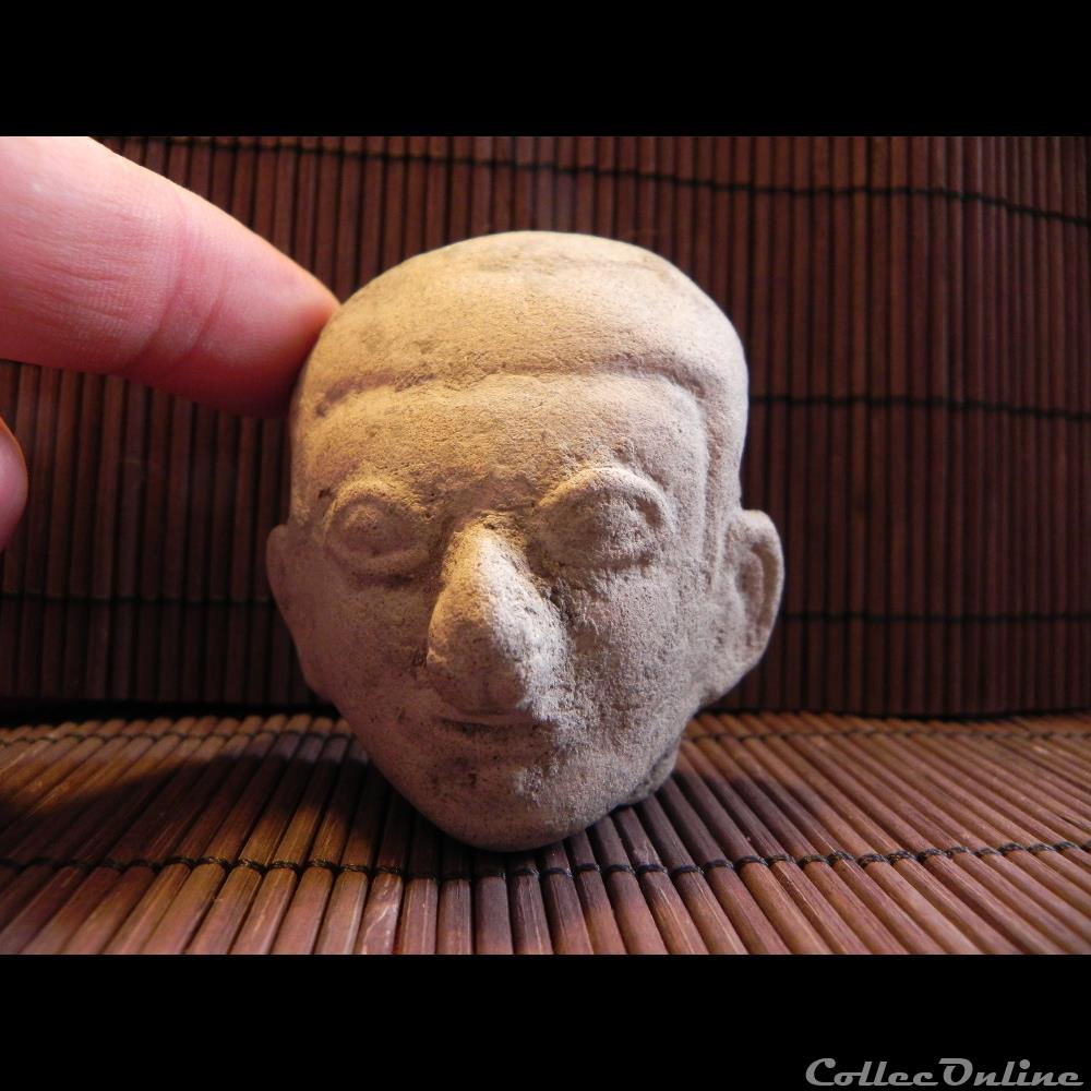 art antiquite archeologie amerique tete en terre cuite tumaco equateur 500 av a 500 apr jc