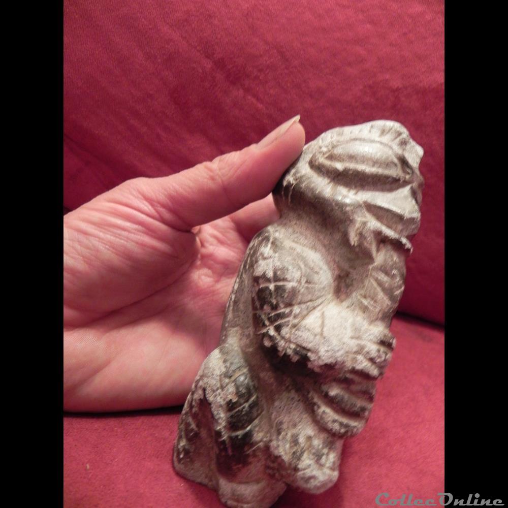 art antiquite africain statuette kissi pierre de lard steatite sierra leone