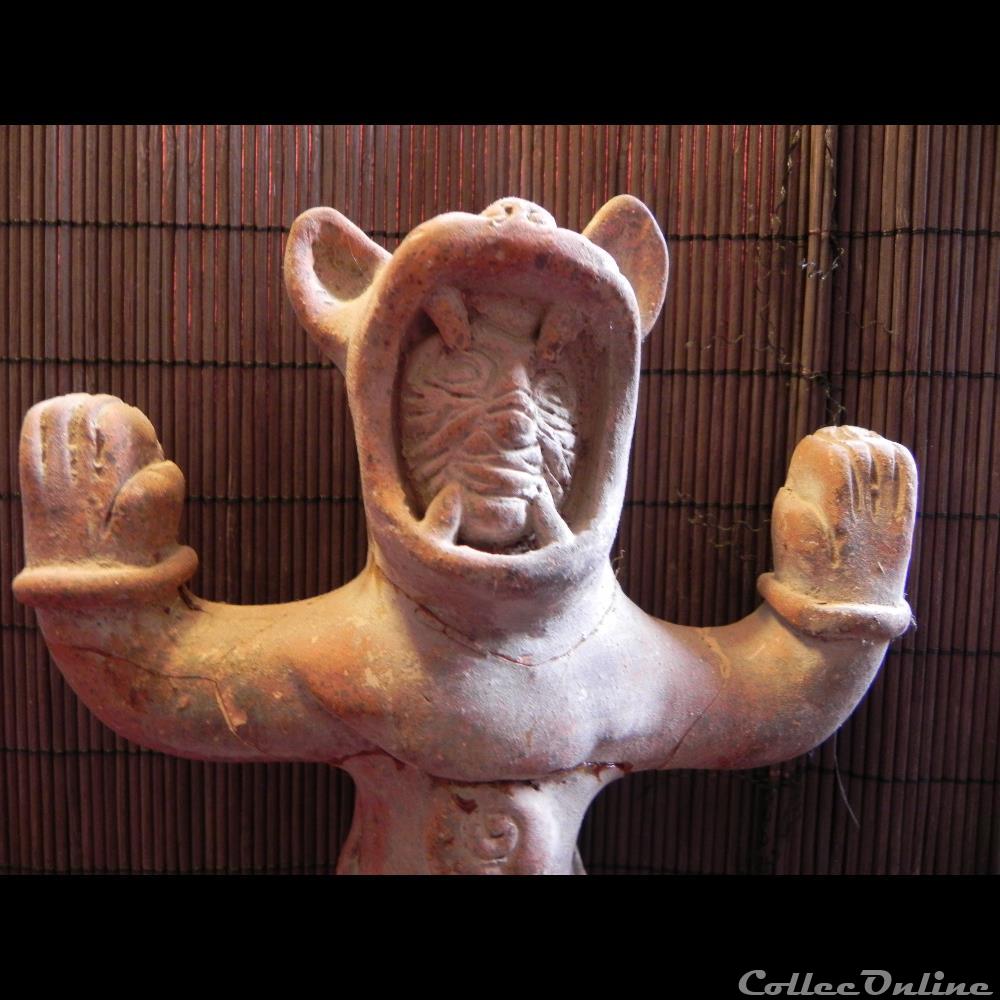 art antiquite archeologie amerique personnage terre cuite repro