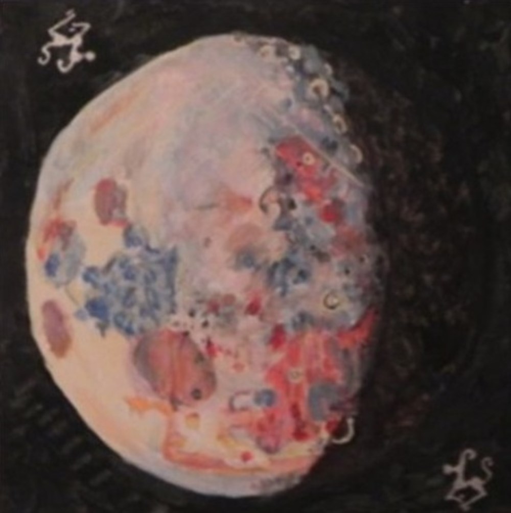 art antiquites peintures dessins le coq gaulois ou coq lunaire peinture acrylique