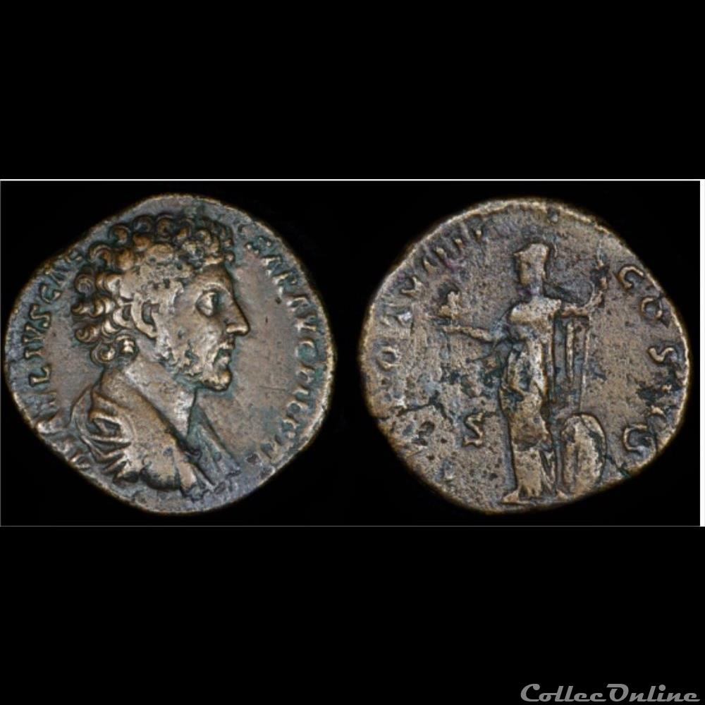 Marcus Aurelius dupondius Minerva ? RIC 1298/ MARC-AURELE 4 monnaie antique romaine marcus aurelius dupondius minerva ric 1298 marc aurele
