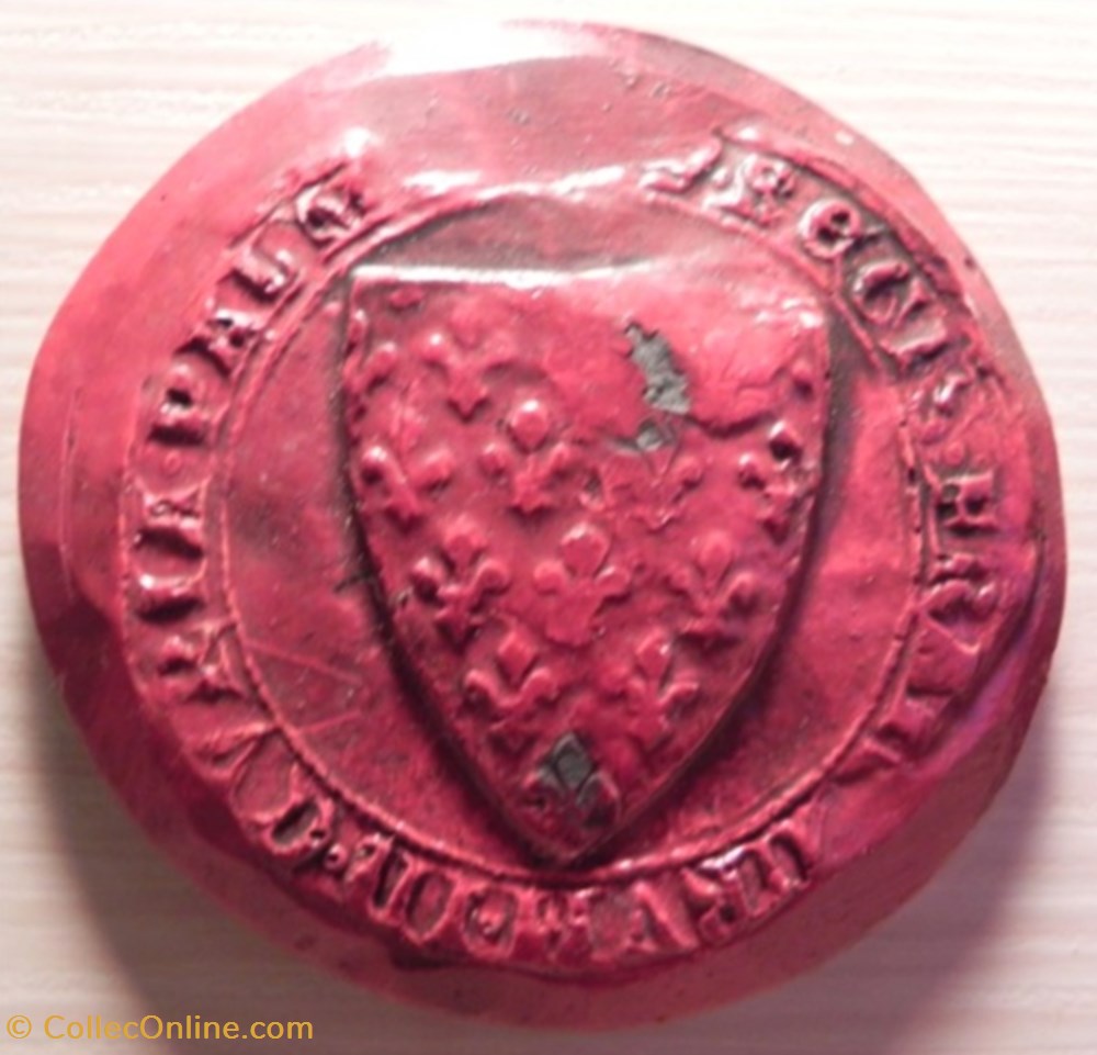 sceau cour de Baume 1234 art antiquite sceaux sceau cour de baume 1234