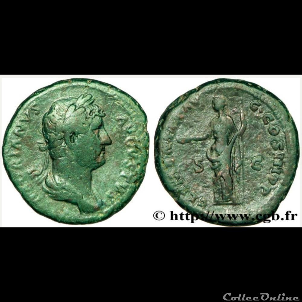 Hadrien dupondius 2 monnaie antique romaine hadrien dupondius