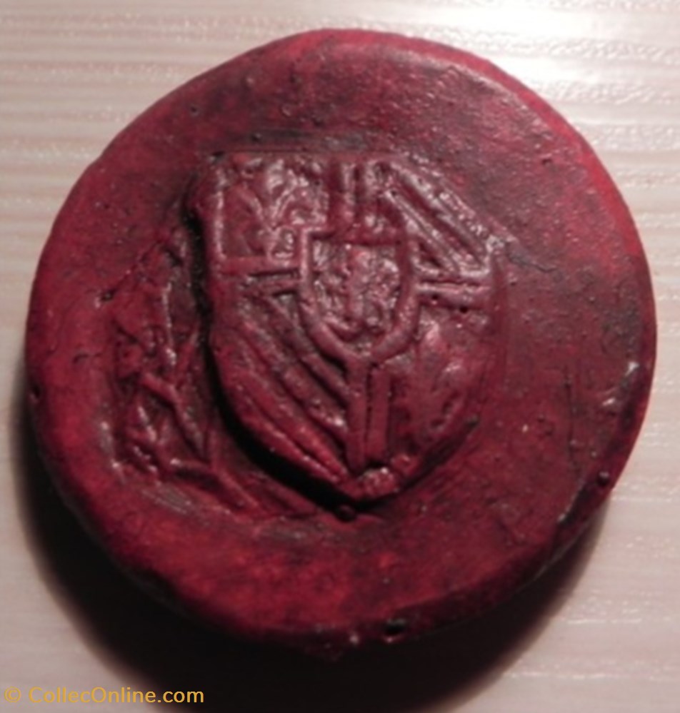 sceau cour d'Orgelet 1421 art antiquite sceaux sceau cour orgelet 1421