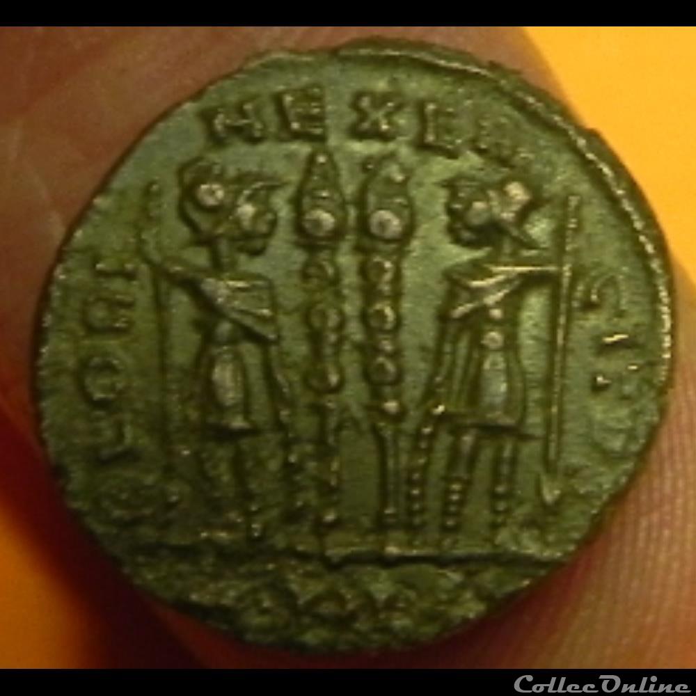CONSTANTIN II GLORIA EXERCITVS CAESS OI monnaie antique romaine constantin ii gloria exercitvs caess oi