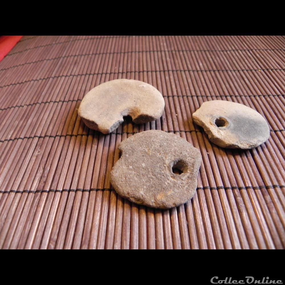 art antiquite archeologie amerique perles de terre cuite