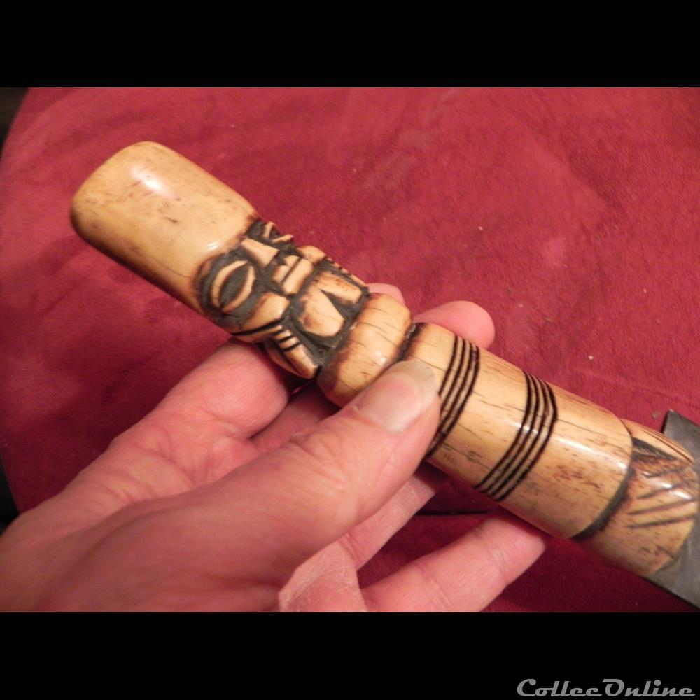 art antiquite africain arme couteau bamoun