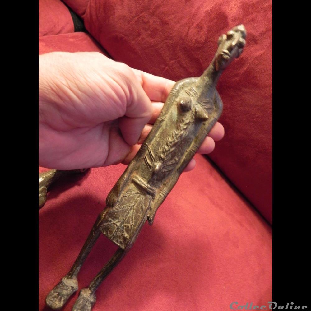 art antiquite africain poids a or de chefferie couple ancetres dogon