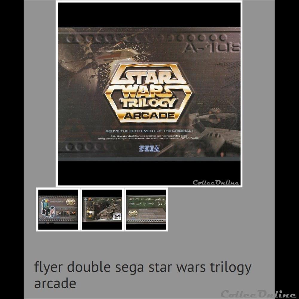 flyer double sega star wars trilogy jeu vidéo 4 autre archeologie europe flyer double sega star wars trilogy jeu video