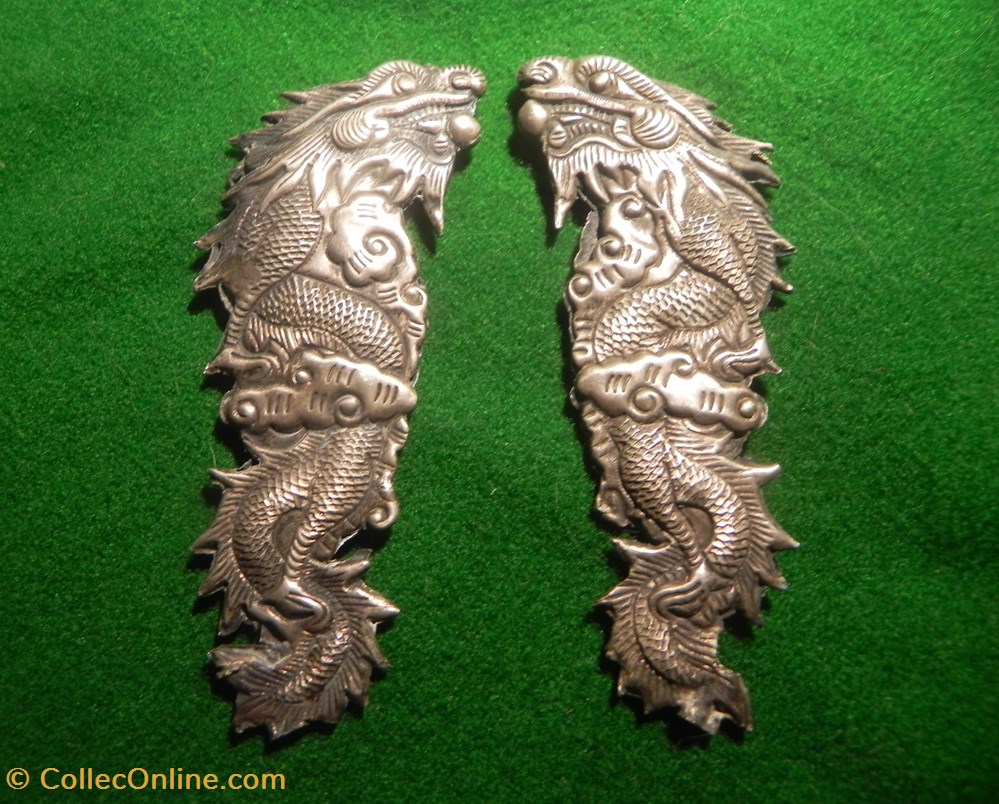 art antiquites asiatique dragons argent