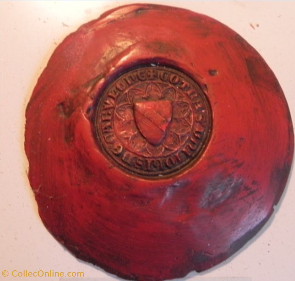 JEAN DE CHALON 1286 comte d'Auxerre art antiquite sceaux jean de chalon 1286 comte auxerre